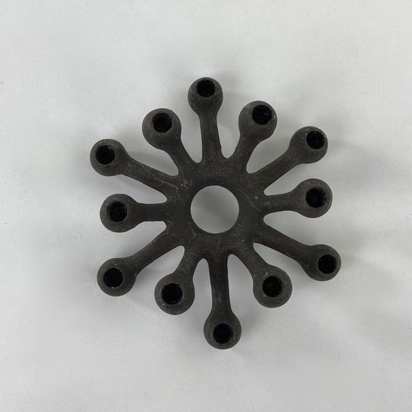 Dansk Designs Mid Century Modern Starburst Candle Holder Cast Iron - Picture 3 of 9